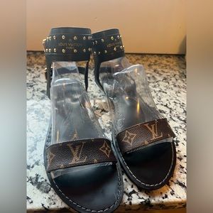 Louis Vuitton Leather Gladiator Sandals